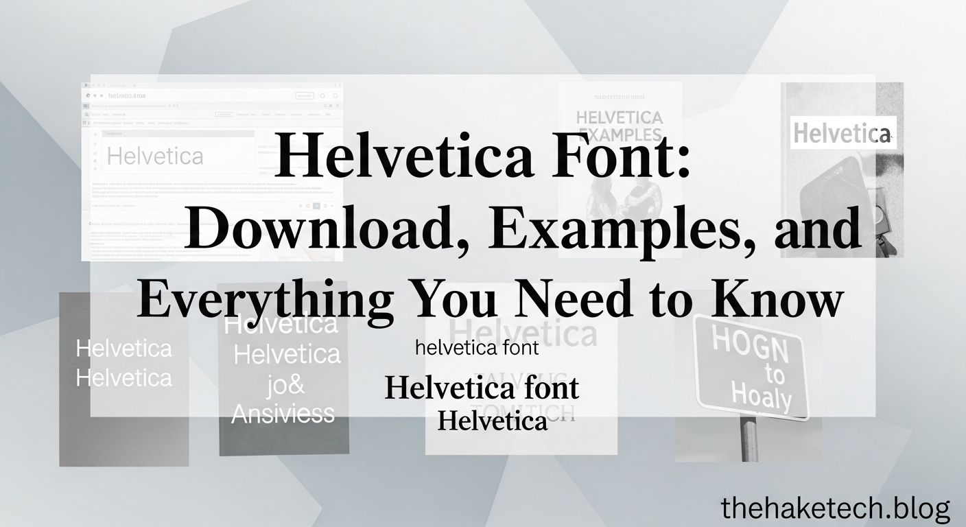 Helvetica Font: Download, Examples, and Everything You Need to Know