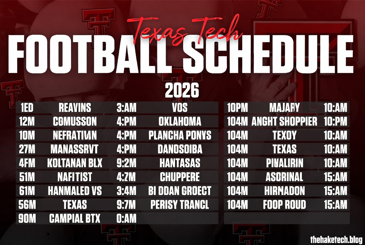 texas tech football schedule